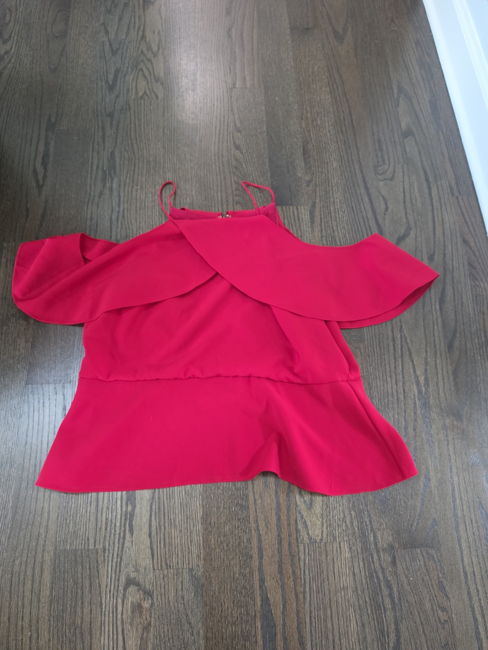 Christian Siriano Red Ruffle Layered Camisole - Picture 3 of 3